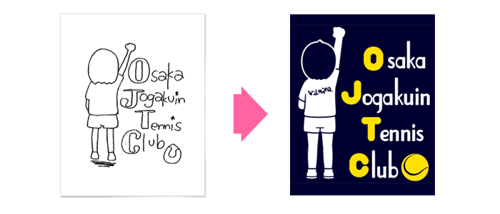 ラフ原稿を修正して入稿