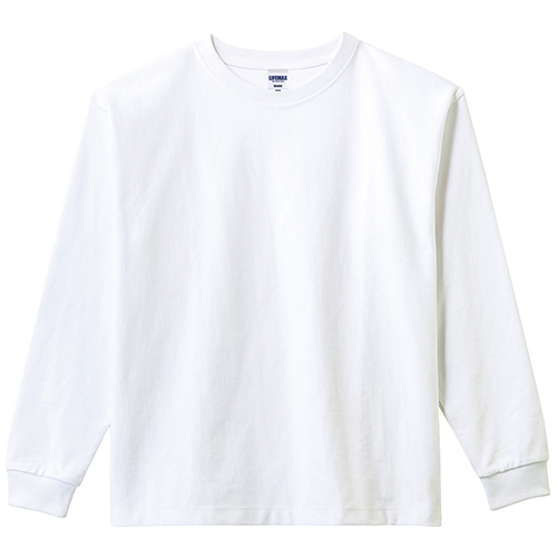 しっかり感のある2.2cm巾の襟リブ。ダブルステッチ仕様。